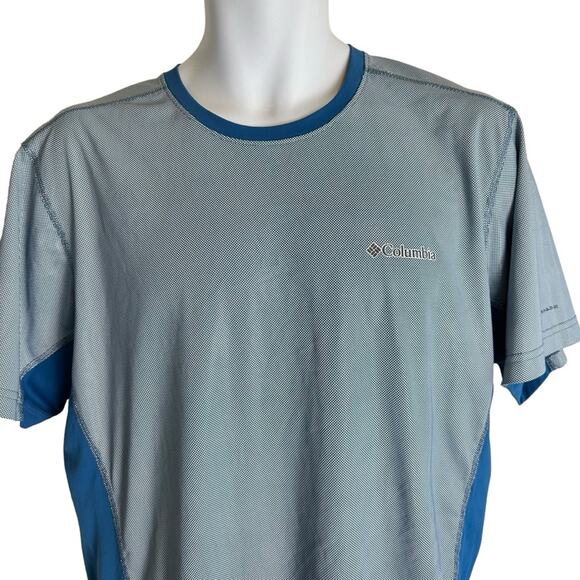 Columbia Omni Shade Athletic Tee Blue Size Medium - Picture 3 of 6